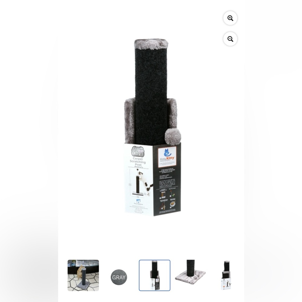 NWT Cat Craft Black and Gray Cat Scratching Post